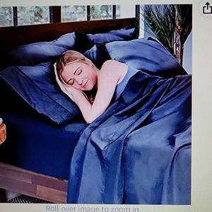 Hotel Sheets Direct 100% Bamboo 4 piece Sheet Pillowcase set King Navy Blue New…